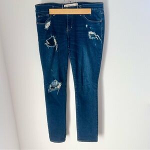Abercrombie & Fitch Dark Blue Distressed Skinny Jeans